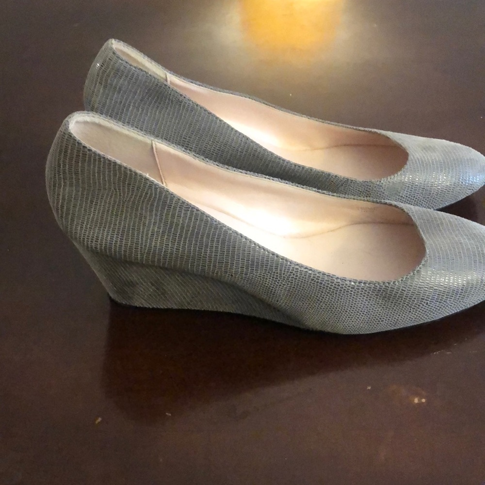 Leather wedged round toe shoes - Picture 3 of 4